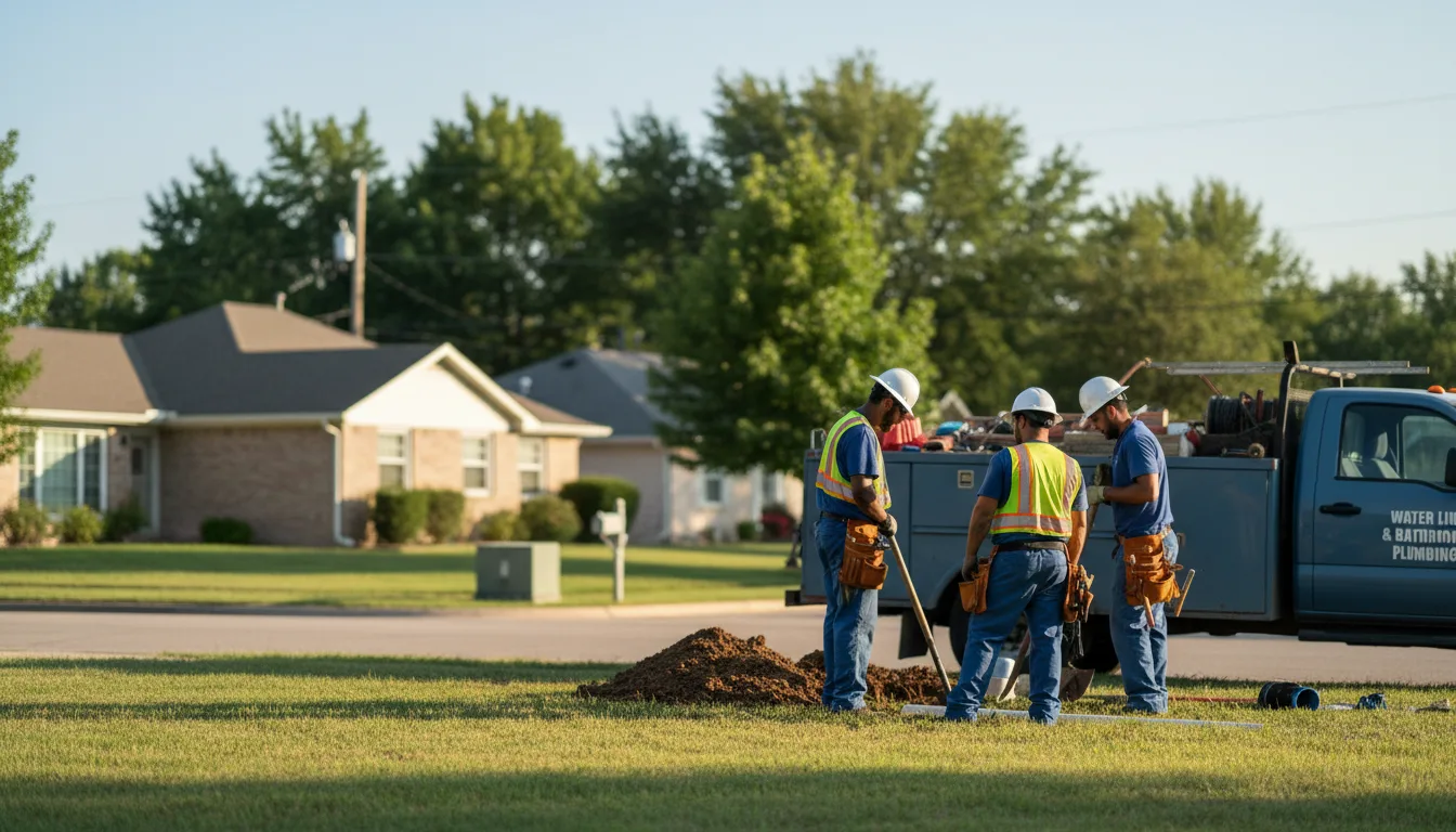 Residential water line and bathroom plumbing service in Laurier, WA